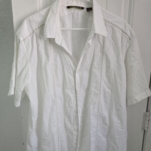 Cubavera Men's White Casual Shirt